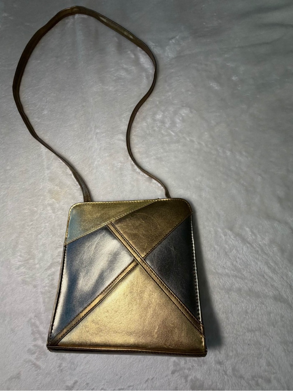 Vintage Gold Brown Cross Body Bag